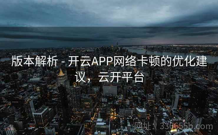 版本解析 - 开云APP网络卡顿的优化建议，云开平台