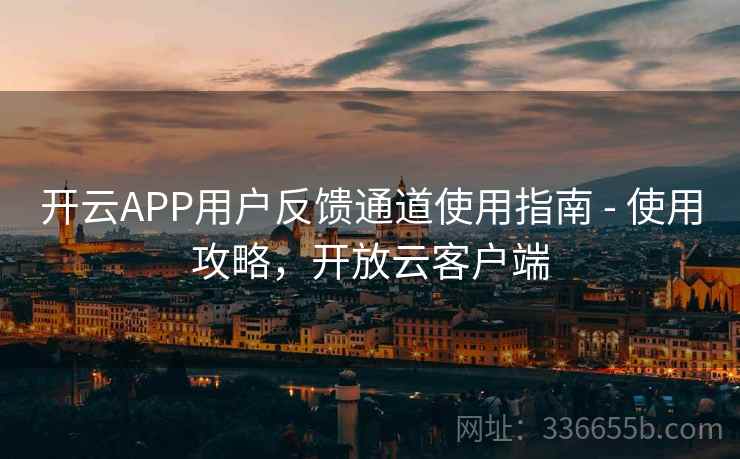 开云APP用户反馈通道使用指南 - 使用攻略，开放云客户端  第2张